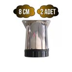 Metal Krom 8Cm Ayak Mobilya Masa Ve Dolap Ayağı(Krom)(8Cm)(Çap:60mm) Krom 8Cm 8Cm - 2 Adet