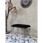 Metal Krom Tel Ayaklı 60 cm Puf Bench - Puf - Bench - Oturak - Mutfak Oturağı - Antre Oturağı Siyah Renk 60 x 40 Boyut/ebat - Çok Renkli