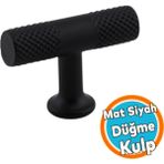Metal Kulp Düğme Çekmece Mutfak Mobilya Dolabı Dolap Kapak Kulpu Kulbu Kulpları Mat Siyah