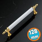 Metal Kulp Mobilya Çekmece Dolap Kapak Kulpu Dayanıklı Kulbu Kulpları 128 Mm Gold Altın Beyaz