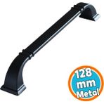 Metal Kulp Mutfak Mobilya Çekmece Dolabı Dolap Kulpları Kapak Kulbu Kulpu 12.8 Cm 128 Mm Siyah