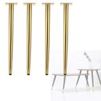Metal Masa Ayakları 4'lü Set Ayarlanabilir 10-72 cm Yükseklik Koltuk Taburesi Dolabı için Ağır Hizmet Yedek 650 kg Kapasite Altın Kaplama Ev ve Bar Mobilyaları için Mükemmel