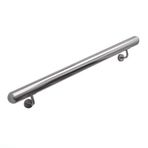 Metal Merdiven Küpeşte 1-6 ft, Kapalı/Açık Duvar Konsolları, Endüstriyel Stil Güvenlik Kolları, Dayanıklı Basamak Korkulukları, Merdiven ve Korkuluklar için Gümüş Küpeşte