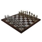 Metal Mısır Satranç Takımı (Parlak) ve Ceviz Tahtası
