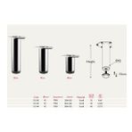 Metal Mobilya Ayağı Krom Çap 42mm - 8cm (4 Adet)