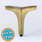 Metal Mobilya Ayağı Sağlam Tasarım Sehpa Masa Koltuk Tv Ünitesi Modern Destek Ayak 17 Cm Antik Sarı