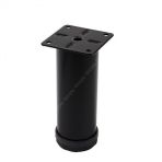 Metal Mobilya Ayağı Siyah Çap 42mm - 12cm ( 4 Adet)