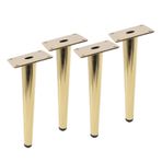 Metal Mobilya Ayakları (4'lü Set) Modern Altın Dolap Ayakları Sehpalar Kanepeler TV ve Banyo Dolapları için Güçlü 1000 Kg Kapasite 20 cm/8 inç Eğik Kendin Yap Masa Ayakları