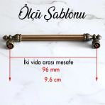 Metal Mobilya Kulp Dolap Cekmece Kapak Mutfak Kulplari Kulbu Dolabi Kulpu Metal 96 Mm Antik Sari