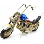 Metal Motosiklet Dekoru 40 Cm – El Yapımı Eskitme Motor Biblosu – Metal Motor Modeli Ev Ofis Dekorasyonu