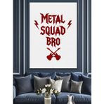 Metal Müzik Yazılı Poster Dekoratif Kanvas - Mdf Ahşap Tablo