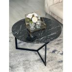 Metal Orta Sehpa Siyah Mermer Desen - Standart
