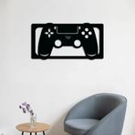 Metal Oyun Kumandası Duvar Sanatı, PlayStation Oyun Odası Dekoru, Siyah, Modern Ev Dekorasyonu (28"X14"(70X36CM))