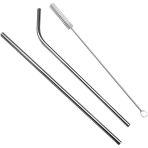Metal Pipet Seti, Paslanmaz Çelik, Temizleme Fırçası Dahil, 2 Adet