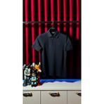 Metal Plaka Logo Detaylı Lacivert Erkek Polo T-Shirt
