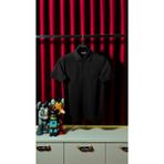 Metal Plaka Logo Detaylı Siyah Erkek Polo T-Shirt