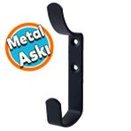 Metal Portmanto Vestiyer Duvar Dolap Elbise Askısı Siyah Mobilya Kapı Askılığı Aparatı