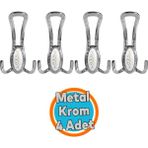 Metal Portmanto Vestiyer Duvar Dolap Elbise Mobilya Kapı Askısı Askılığı Askılık Krom (4 Adet)