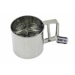 Metal Pratik Çevirmeli Un Eleği, Paslanmaz Çelik, Gümüş Rengi, Max 250gr, Mutfak Gereçleri