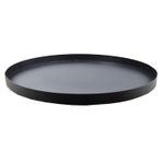 Metal Saksı Altlığı İç Dış Saksı Altlığı Dekoratif Saksı Altı Çap 58 cm Derinlik 3,5 cm Siyah Renk