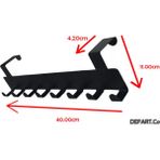 Metal Siyah Kapı Arkası Askılık Organizer Askılık ve Mutfak Banyo Kapı Arkası Askılık