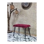 Metal Siyah Tel Ayaklı 60 Cm Puf Bench - Puf - Bench - Oturak - Mutfak Oturağı - Antre Oturağı Bordo Renk 60 X 40 Boyut/Ebat