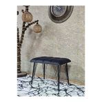 Metal Siyah Tel Ayaklı 60 Cm Puf Bench - Puf - Bench - Oturak - Mutfak Oturağı - Antre Oturağı Füme Renk 60 X 40 Boyut/Ebat