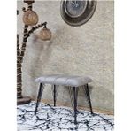 Metal Siyah Tel Ayaklı 60 cm Puf Bench - Puf - Bench - Oturak - Mutfak Oturağı - Antre Oturağı Gri Renk 60 x 40 Boyut/ebat - Çok Renkli
