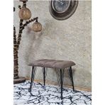 Metal Siyah Tel Ayaklı 60 cm Puf Bench - Puf - Bench - Oturak - Mutfak Oturağı - Antre Oturağı Kahverengi Renk 60 x 40 Boyut/ebat - Çok Renkli