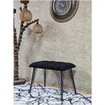 Metal Siyah Tel Ayaklı 60 cm Puf Bench - Puf - Bench - Oturak - Mutfak Oturağı - Antre Oturağı Siyah Renk 60 x 40 Boyut/ebat - Çok Renkli