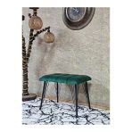 Metal Siyah Tel Ayaklı 60 Cm Puf Bench - Puf - Bench - Oturak - Mutfak Oturağı - Antre Oturağı Yeşil Renk 60 X 40 Boyut/Ebat