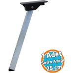 Metal Sofra Ayağı 25 cm Plastik Siyah Taban Katlanır Yer Sofrası Sini Altı Mobilya Ayak Sehpa Masa - 1