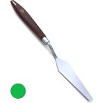 Metal Spatula 1 Adet Boyama Bıçağı Spatülü Palet Bıçağı Paslanmaz Çelik Boya Karıştırma Kazıyıcı Ahşap Saplı 1 Adet - Yeşil