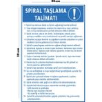 Metal Spiral Taşlama Talimatı 20CM x 30CM A4 Büyüklüğünde Uyarı Levhası Yönlendirme Tabelası - 20 cm x 30 cm