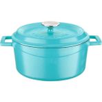 Metal Spring Serisi - Döküm Tencere, Yuvarlak, 24 Cm, Mat Emaye, Parlak Siyah Taban, Kırmızı