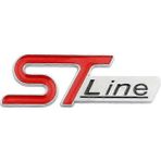 Metal St Çizgi Logo Araba Arma Scticer - 1 - Kırmızı