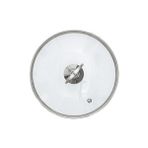 Metal Tepelikli Cam Tencere & Tava Kapağı – 14-40 cm Seçenekli – Isıya Dayanıklı Şeffaf Cam Kapak - 32cm