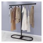 Metal TShaped Giyim Raf FreeStanding Konfeksiyon Ekran Standı Butik ve Yatak Odası Sağlam Elbise Askısı Şık Giyim nizer SpaceSaving Tasarım