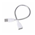Metal Usb Type A Soketli Uzatma Kablosu Kıvrılabilir Hortum Kordon 25cm Masa Lambası Led Aydınlatma