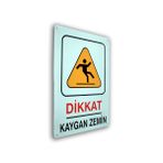 Metal Uyarı ve Yönlendirme Levhaları 25x36 DİKKAT KAYGAN ZEMİN
