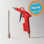 Metal Uzun Ağızlı Uçlu 1/4" Kompresör Uyumlu Hava Üfleme Tabancası Temizlik Toz Giderme Tabancası Ucu