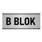 Metal Yönlendirme Levhası, Departman Kapı İsimliği B Blok 5x20 cm Gümüş Renk