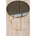 Metal Yuvarlak Sehpa Orta - METALİK ALTIN RENKLİ