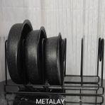 Metalay Mutfak Metal Siyah Tava ve Tencere Kapağı Düzenleyici Tava Organizeri Siyah 1 Parça Metal - 0