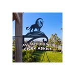 Metalciklerim Metal Saksı Askılığı - Aslan Figürlü Duvar Tipi Dekoratif Çiçek Askısı