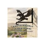 Metalciklerim Metal Saksı Askılığı - Kartal Figürlü Duvar Tipi Dekoratif Çiçek Askısı