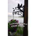 Metalciklerim Metal Saksı Askılığı - Yavrukuş Figürlü Duvar Tipi Dekoratif Çiçek Askısı