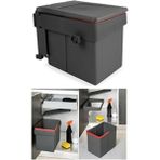 Metali 7015 Antrasit Metali Çöp Kovası 15 Lt