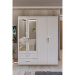 Metalia 4 Kapılı 2 Çekmeceli Aynalı Gardrop