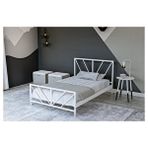 Metalia 90x190 cm Gözde Beyaz Tek Kişilik Karyola